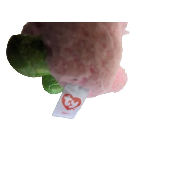 Ty Beanie Boo's Bobs the Lamb sheep pink green glitter 6" Easter Basket - Picture 8 of 9